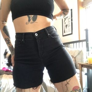 Levis biker jeans handcut shorts